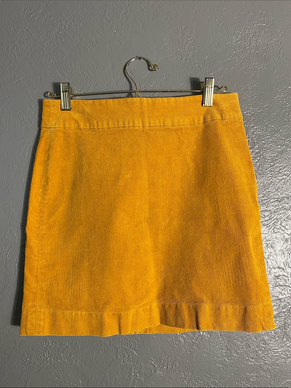 Banana Republic Corduroy Mini Skirt Size 2 Mustard Yellow A-Line Cotton Summer